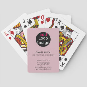 Professional Customizable Business Dusty Rose Pink Poker Cards