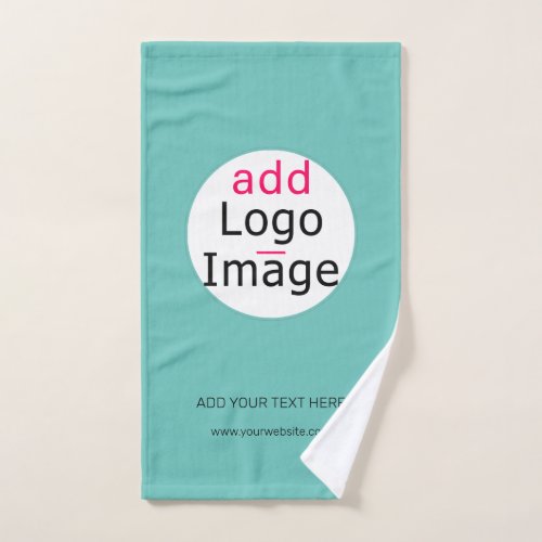 Professional Customizable Business Fresh Mint Hue  Hand Towel