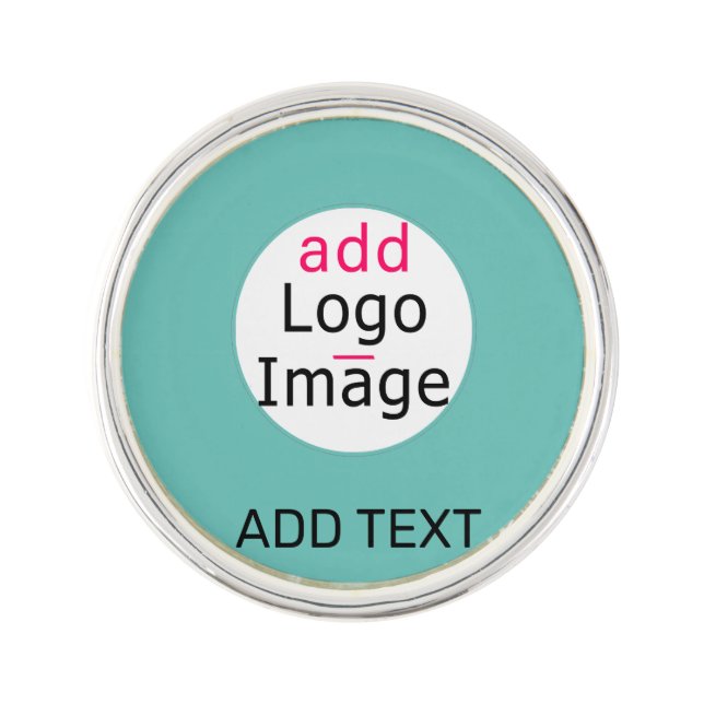 Professional Customizable Business Logo Fresh Mint Lapel Pin (Front)
