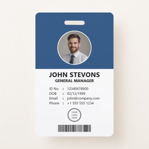 Professional Customizable Employee Identification Badge