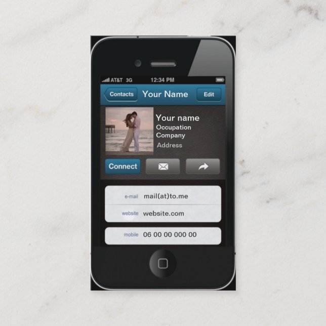 Professional Customizable iPhone card (Front)