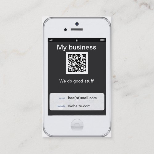 Professional Customizable white iPhone Design Business Card