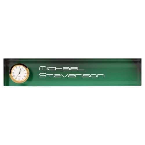 Professional Customize Text Nameplate with Clock