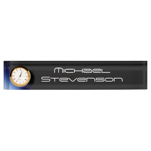 Professional Customize Text Nameplate with Clock