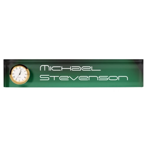 Professional Customize Text Nameplate with Clock