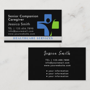 Professional Cute Nurse Caregiver Home Help Aide  Business Card