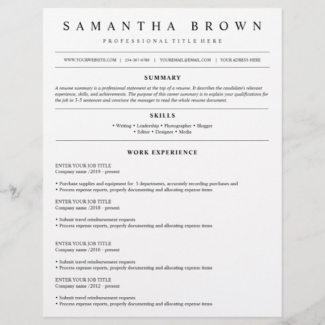 Professional cv modern job application (Front)