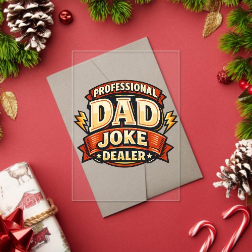 Professional Dad Joke Dealer Funny Father's Day Acrylic Invitations