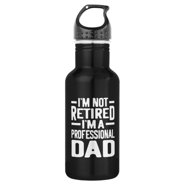 Professional Dad Retirement Gift Stainless Steel Water Bottle (Front)