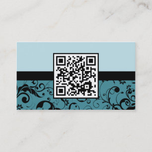 professional damask QR code Business Card