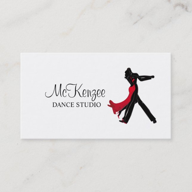 Professional Dance Studio, Instructor Business Card (Front)