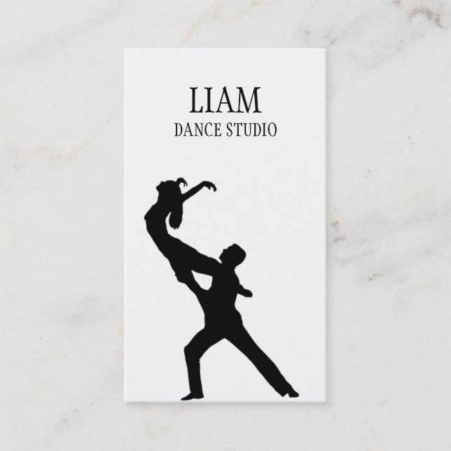 Professional Dance Studio, Instructor Business Card (Front)