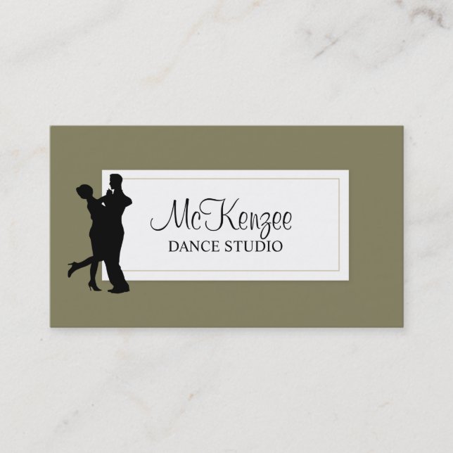 Professional Dance Studio, Instructor Business Card (Front)