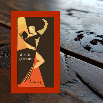 Professional Dancer Business Card by sunnysites at Zazzle
