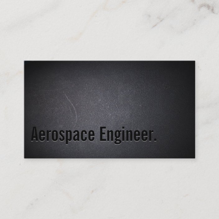 professional dark aerospace engineer business card