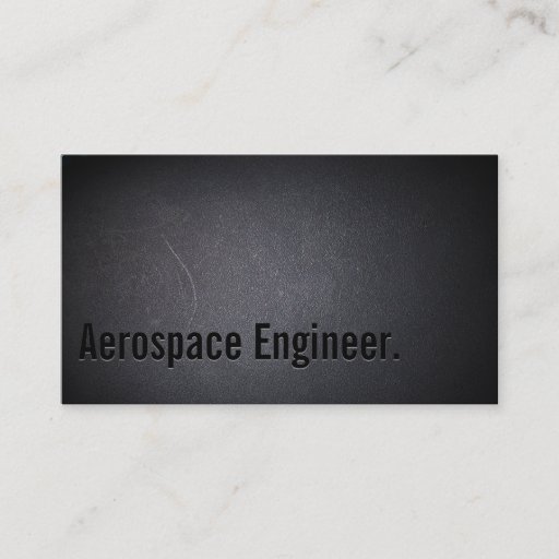 Customizable Professional Dark Aerospace Engineer Business Card