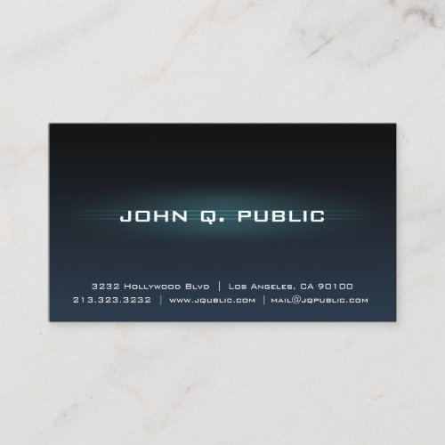 Gradient Black Dark Blue Business Card