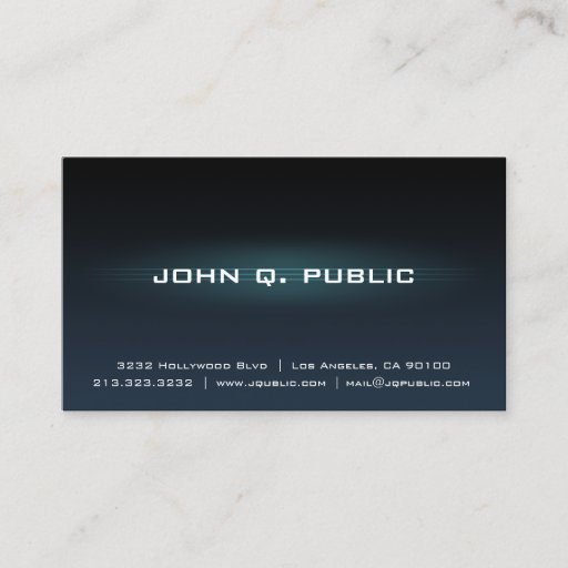 Customizable Gradient Black Dark Blue Business Card