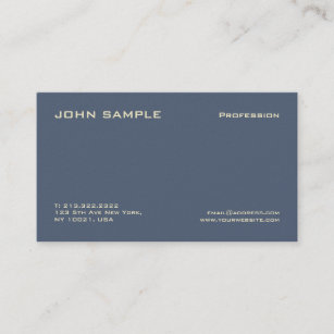 Professional Dark Blue Premium Pearl Finish Modern Business Card