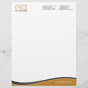 Professional Dark Brown Gold Business Letterhead