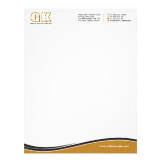 Professional Dark Brown Gold Business Letterhead