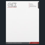 Professional Dark Gray & Red Letterhead Template<br><div class="desc">© Socialite Designs. Red (#9A1D1B) and gray (#414143) color letterhead design elements create an elegant, yet modern, business letterhead design. We have included initials (monogram) for you to create your own personalized logo. All design elements can be moved, resized, rotated or deleted to suit your requirements. By customizing, you can...</div>
