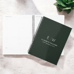 Professional Dark Green Monogram Business Initial Planner<br><div class="desc">Stay organized in style with this professional monogram initial planner. Featuring a clean, minimalist design and a bold monogram on the cover, this notebook is perfect for professionals, students, or anyone who values personalized stationery. Its high-quality pages are ideal for jotting down notes, ideas, or to-do lists, making it both...</div>