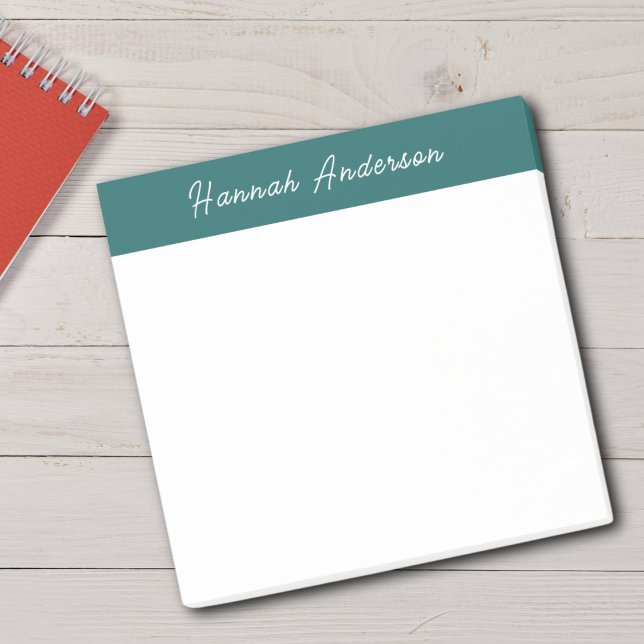 Professional Dark Green Monogram Full Name Post-it Notes (Creator Uploaded)