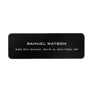 Professional Dark Grey Plain Elegant Modern Label