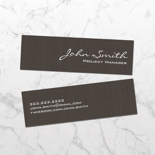 Professional Dark Wood Mini Business Card