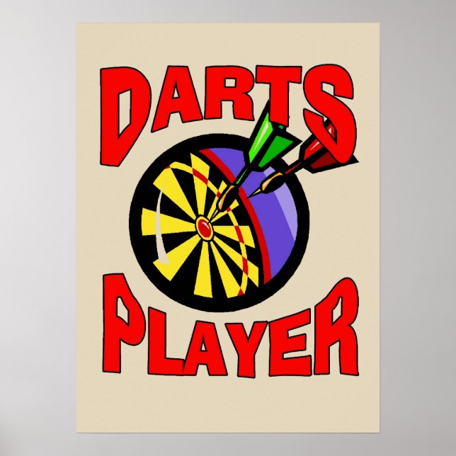 Professional Dart Player, edit text Poster (Front)