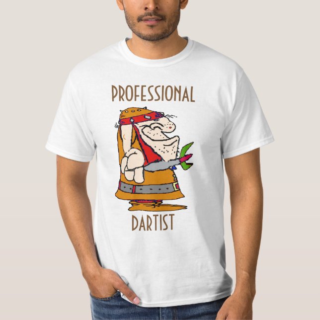 Professional Dart Player, edit text T-Shirt (Front)
