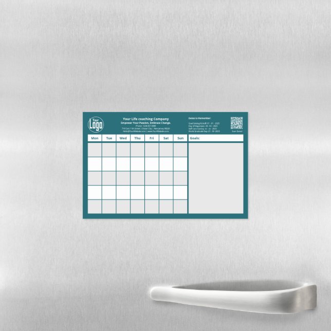Professional Dates Week Month Events Planner Magnetic Dry Erase Sheet (In Situ)