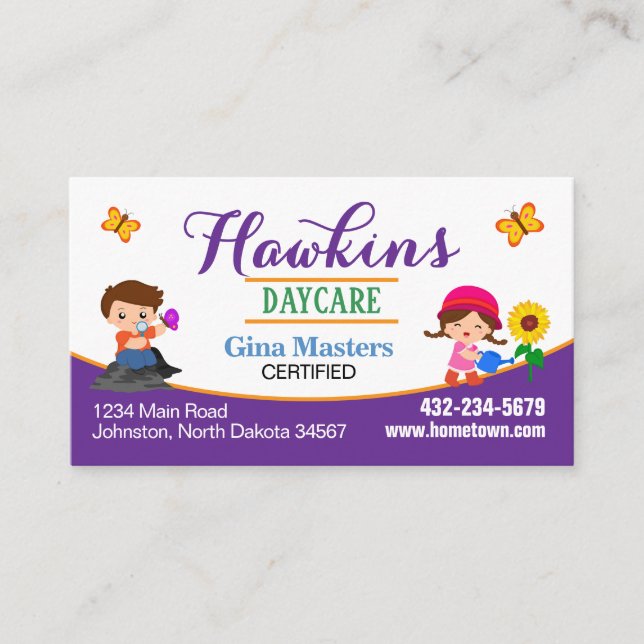Professional Daycare Business Card (Front)