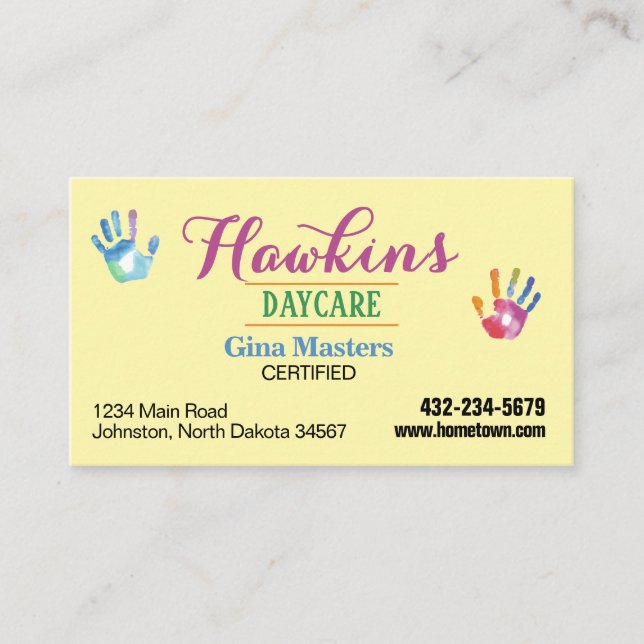 Professional Daycare Business Card (Front)