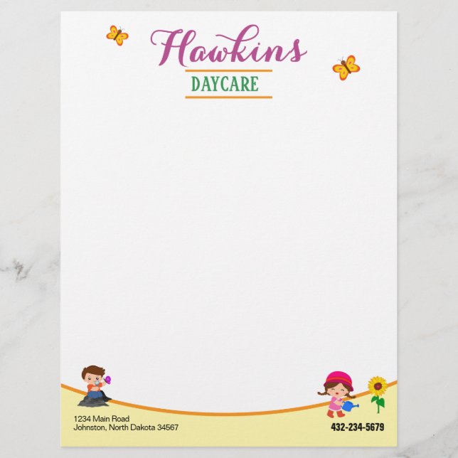 Professional Daycare Letterhead (Front)