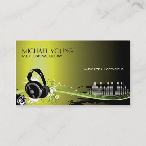 Professional DeeJay Music Business Cards