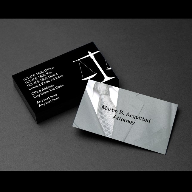 Professional Defense Attorney Business Cards (Creator Uploaded)