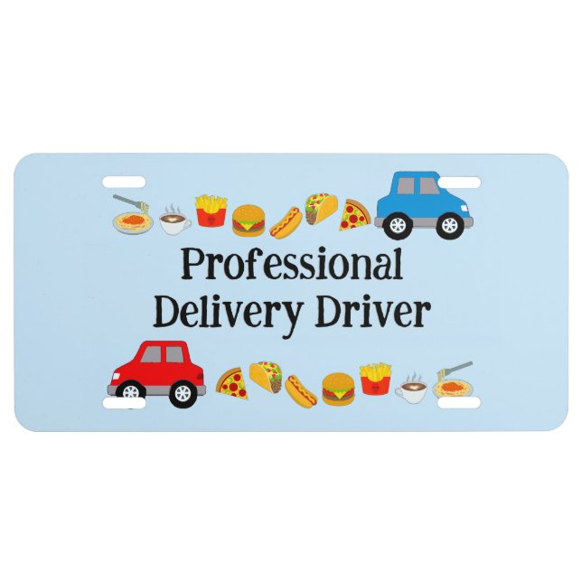 Professional Delivery Driver  License Plate (Front)