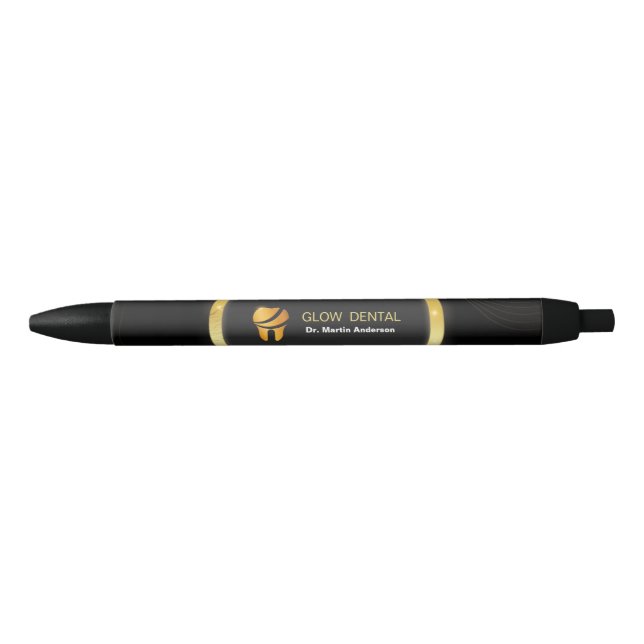 Professional Dental Clinic Gold Tooth Logo Pen (Front)