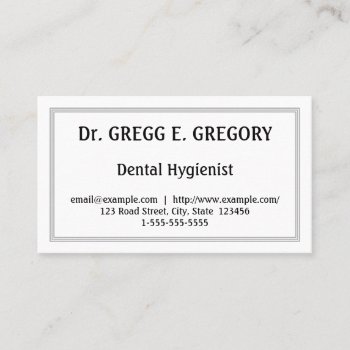 Professional Dental Hygienist Business Card by AponxBusinessCards at Zazzle
