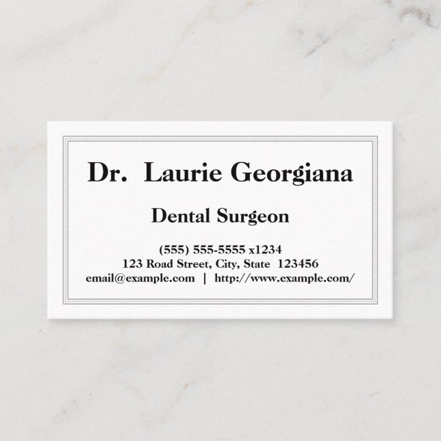Professional Dental Surgeon Business Card (Front)