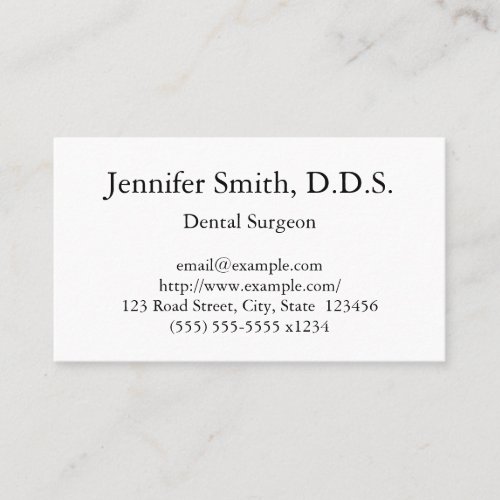 Professional Dental Surgeon Business Card