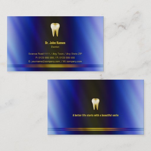 Customizable Elegant Dental Business Card
