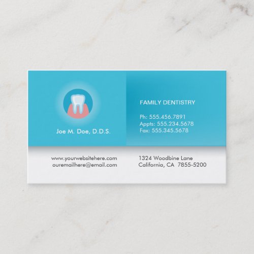 Professional Dentist Business Card