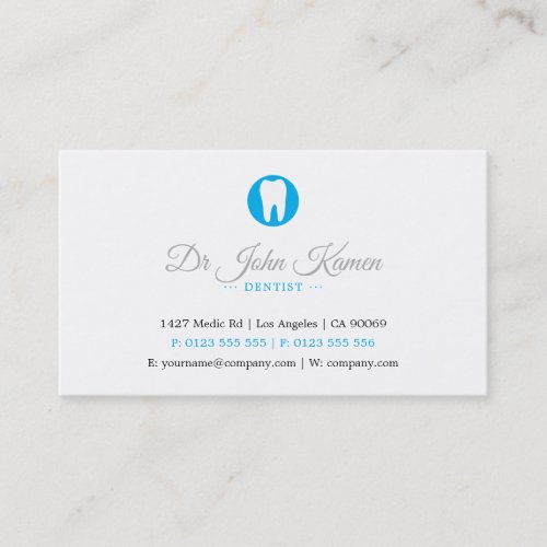 Professional Dentist  Deep Blue Business Card