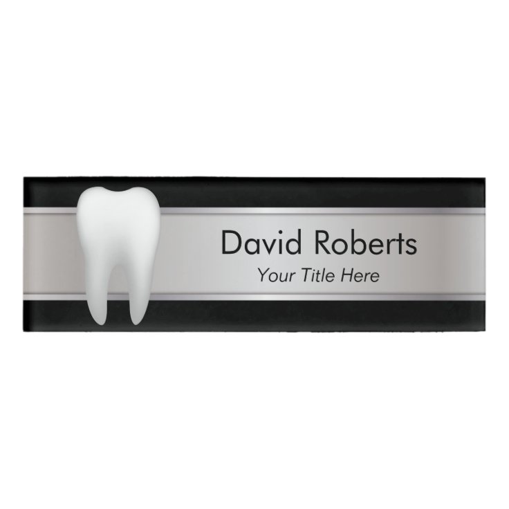 Professional Dentist Dental Assistant Name Tag Zazzle