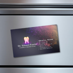 Professional Dentist Dental Clinic Rose Gold Tooth Business Card Magnet