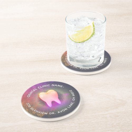 Professional Dentist Dental Clinic Rose Gold Tooth Coaster