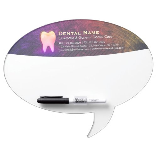 Professional Dentist Dental Clinic Rose Gold Tooth Dry Erase Board